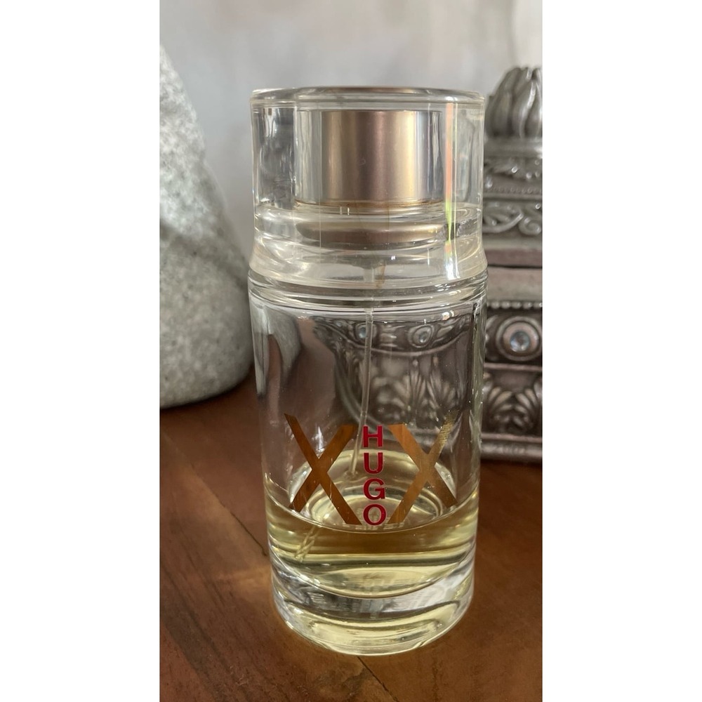 Empty bottle of Hugo XX‎ perfume by Hugo Boss.